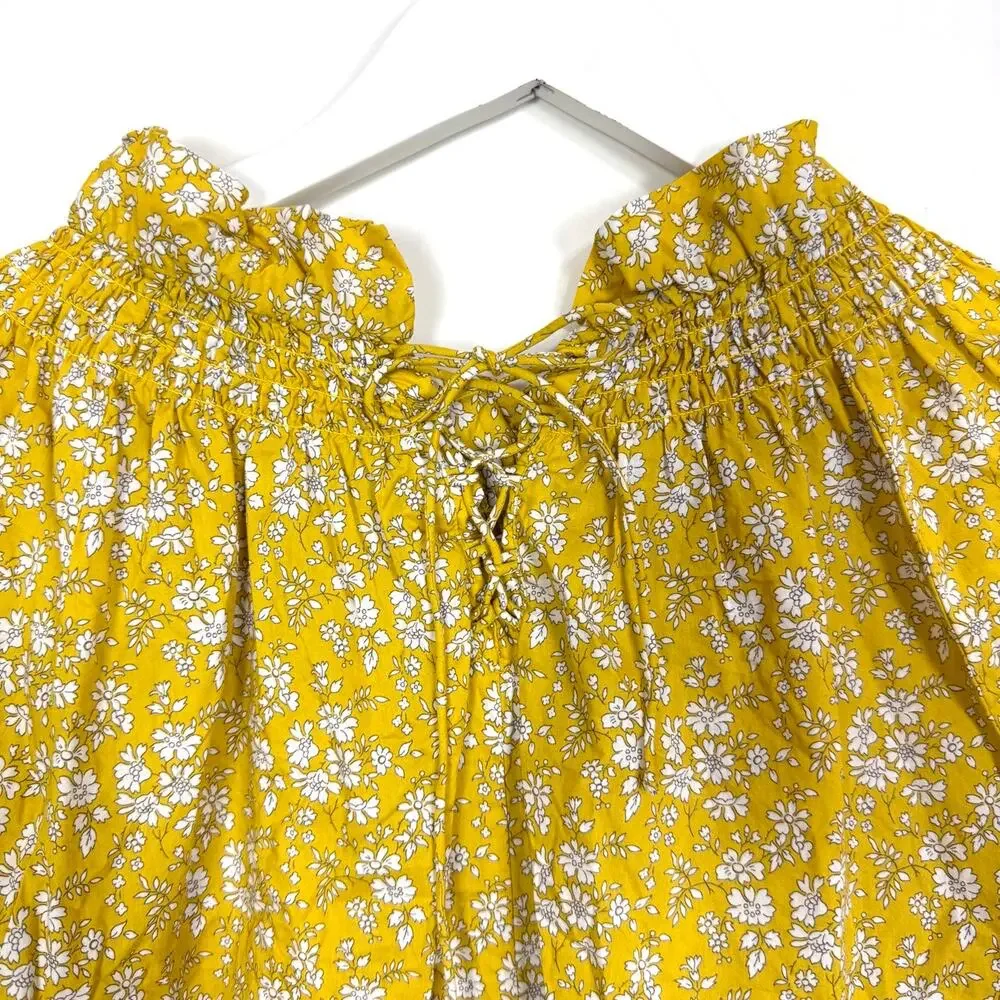 J. Crew x Liberty Ruffleneck Puff-Sleeve Dress